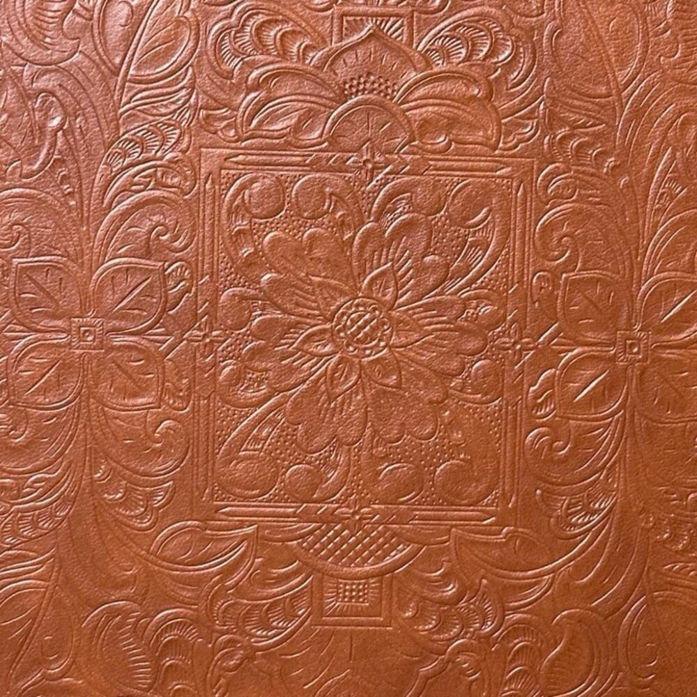 Hallmark embossed tooled faux leather photo album NEW post bound adhesive pages - Picture 2 of 11